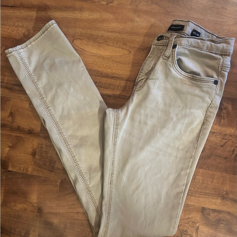 Jake Buckle Jeans- Khaki